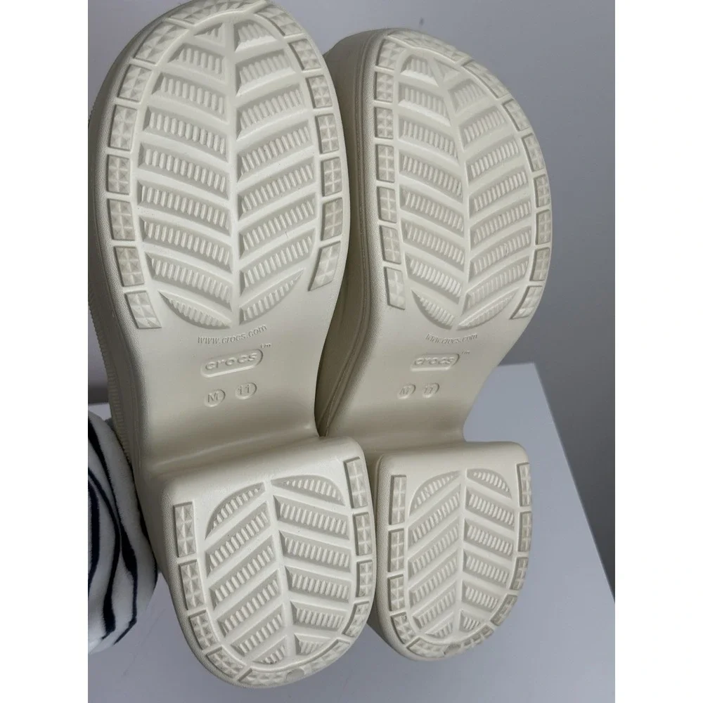 Crocs Siren Clog‎ Men 11 Bone Beige White Platform Chunky Heels Y2K Bratz Doll